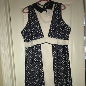 Mixed Lace Fit and Flare dress